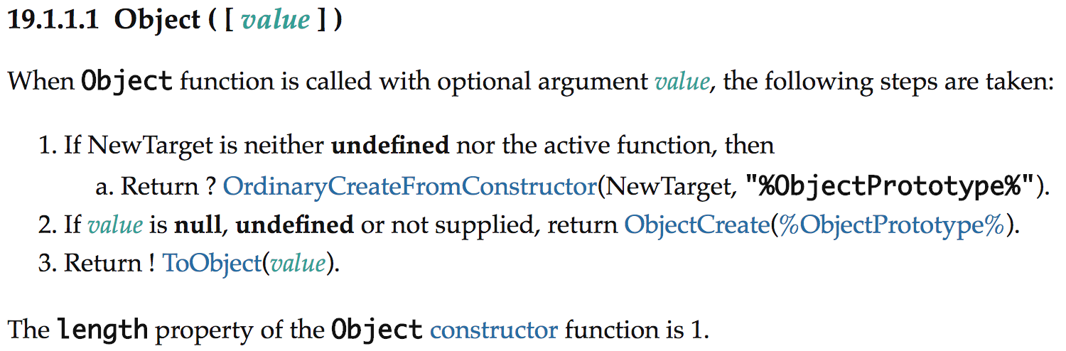 Object constructor